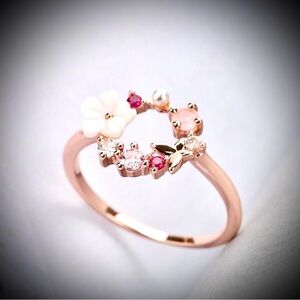 NEW Rose Gold Gemstone Ring